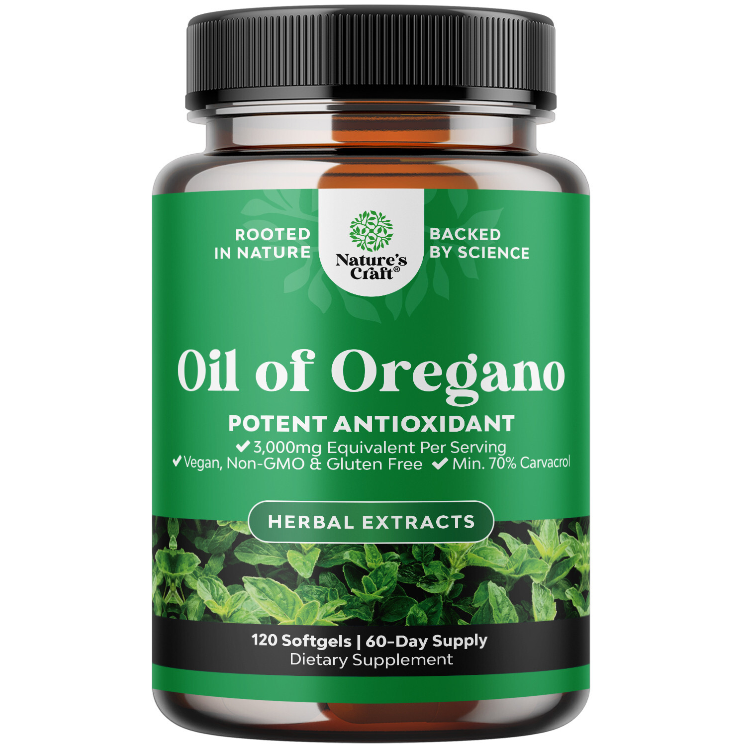Vegan Wild Oregano Oil Softgels – Super Concentrated for Gut Heart Detox 120ct