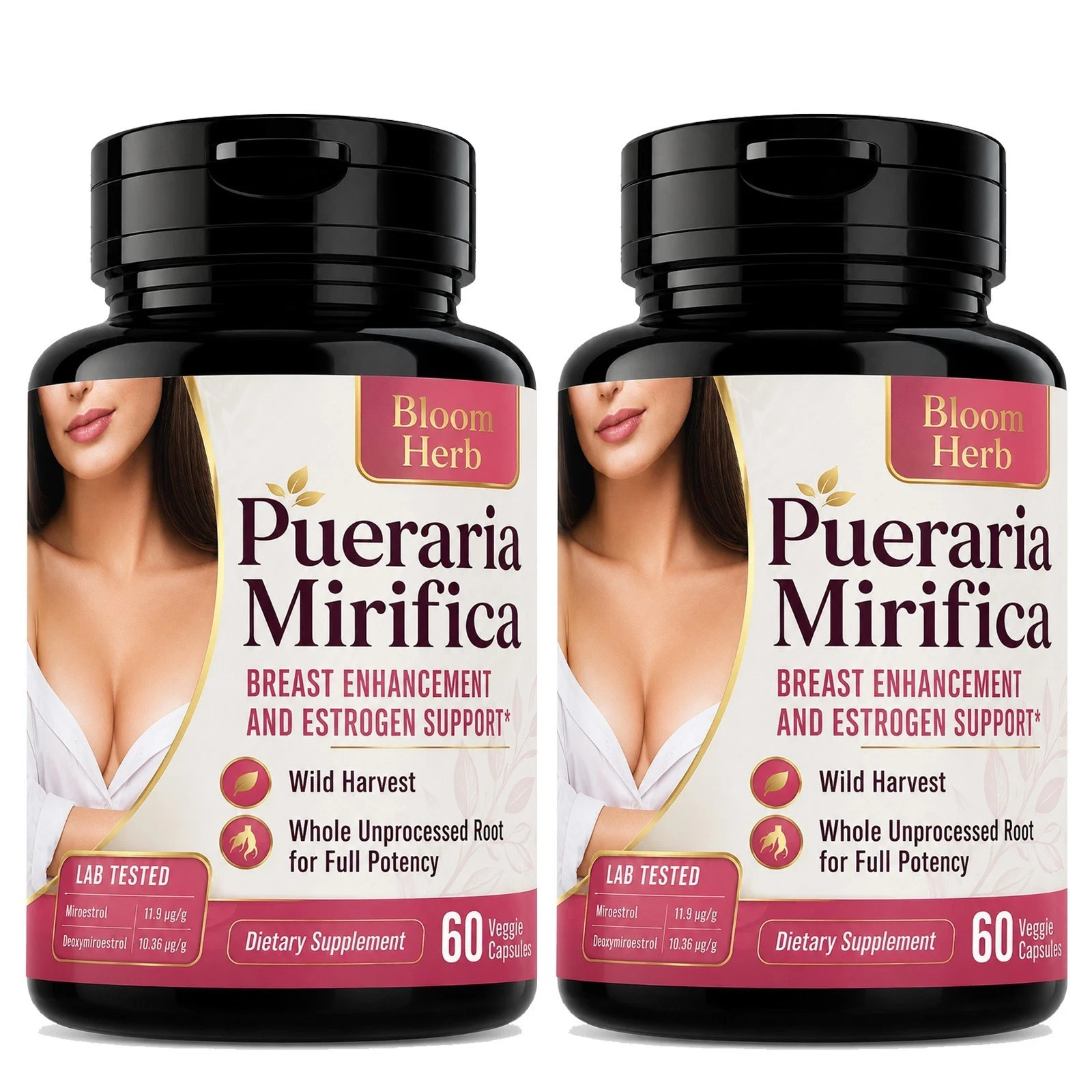 Natural Breast Enahncement and Estrogen Support Herbal Supplement – 120 Capsules
