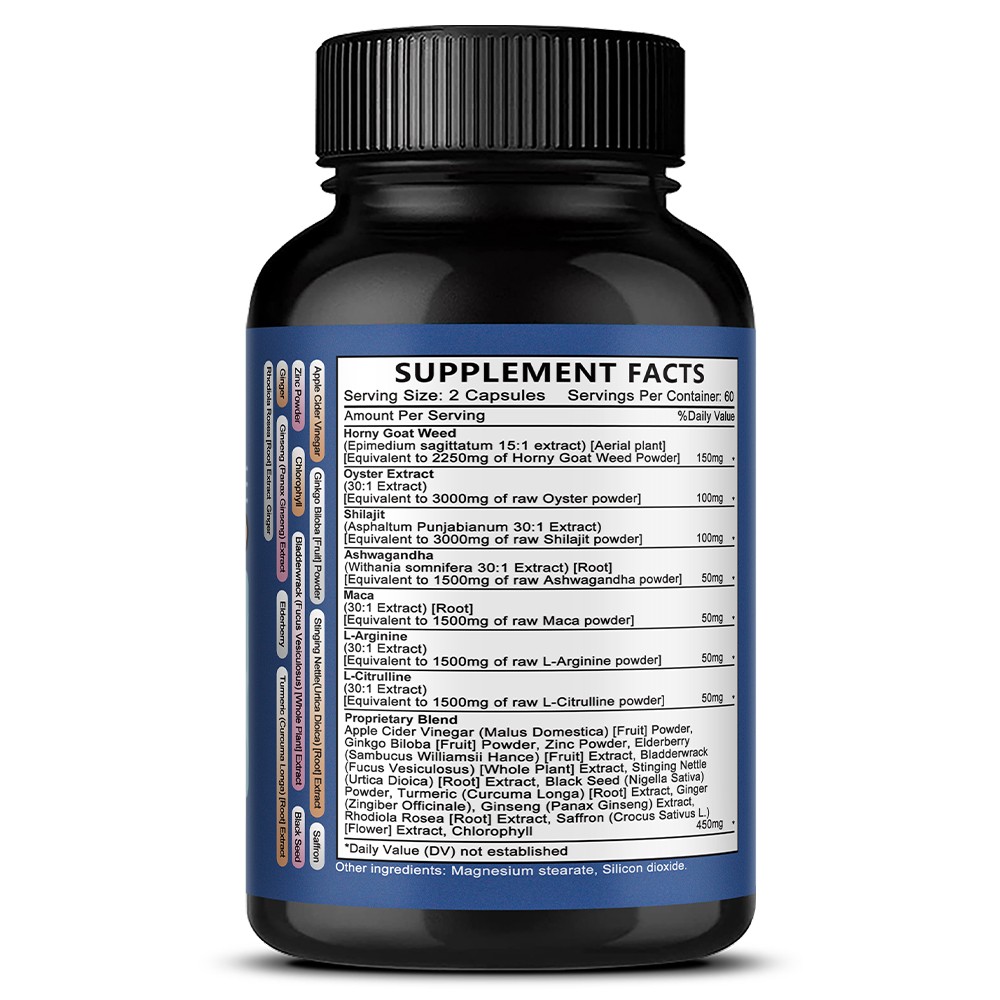 Men’S Energy Bottle Capsule Improve Physical Vitality Energy Levels 30-120 Pills