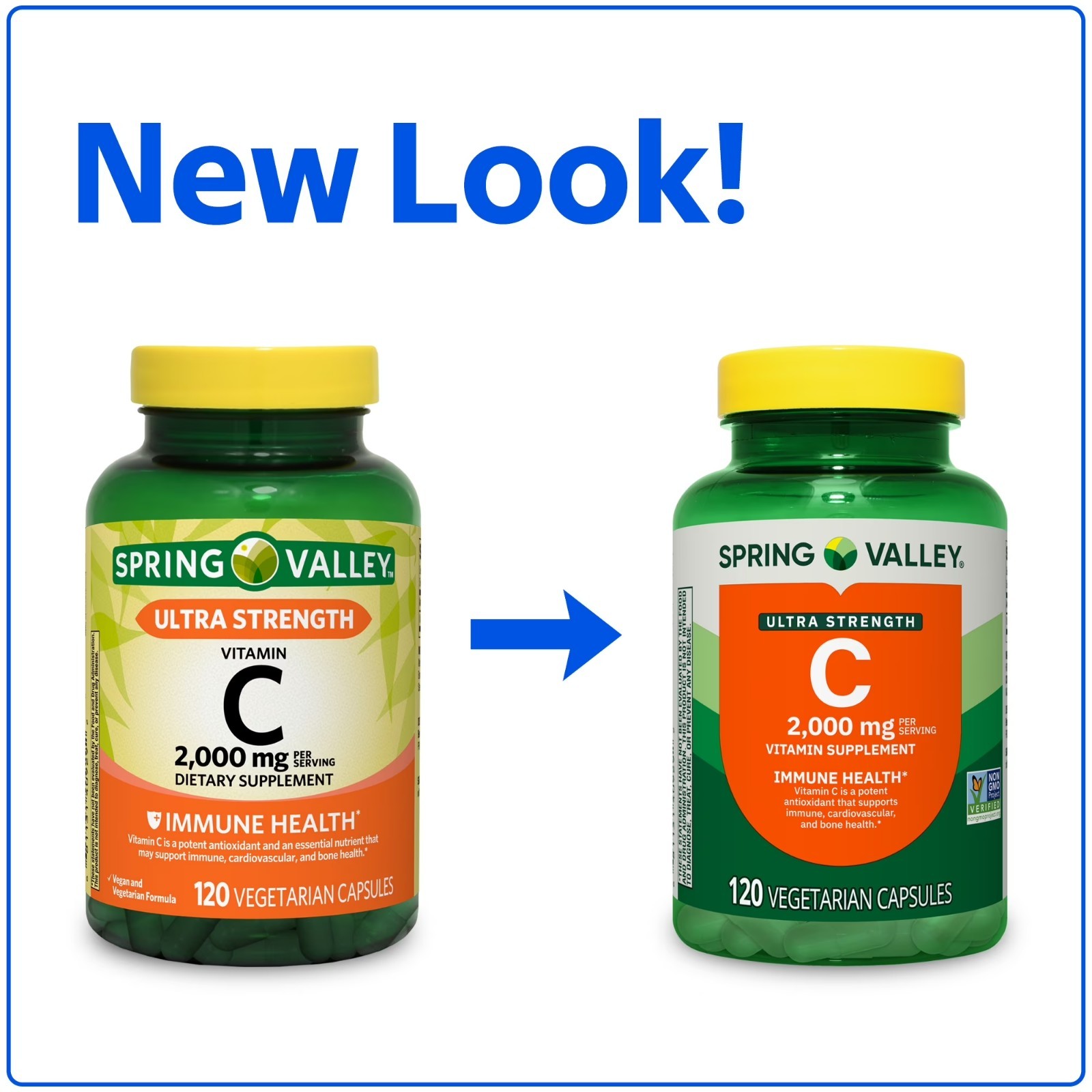 Spring Valley Vitamin C Ultra Strength 2000mg 120 Vegetarian Capsules