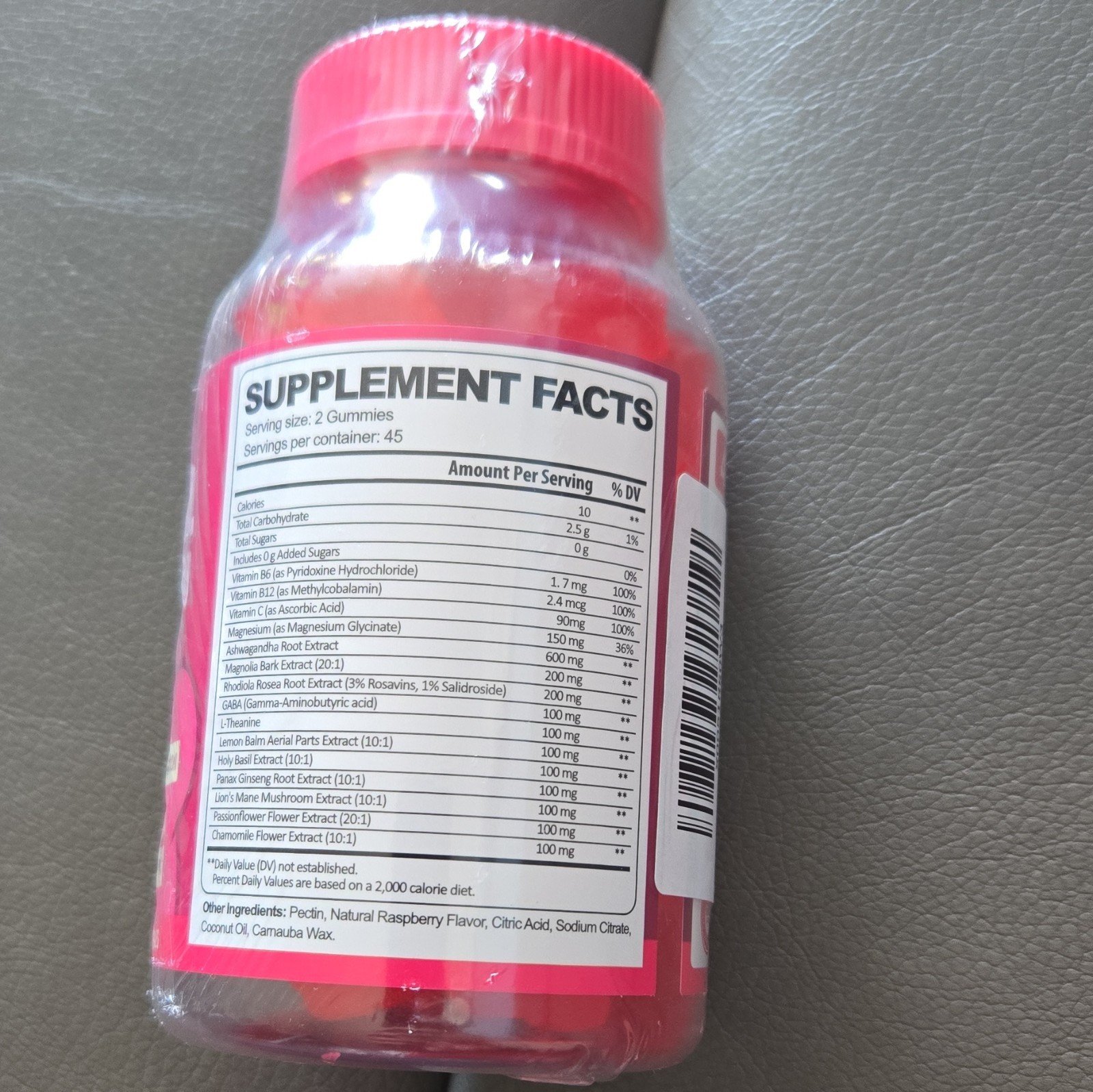 Zenoriae Cortisol Gummies 15-in-1 Sugar-Free Gluten Free Raspberry 90 Ct