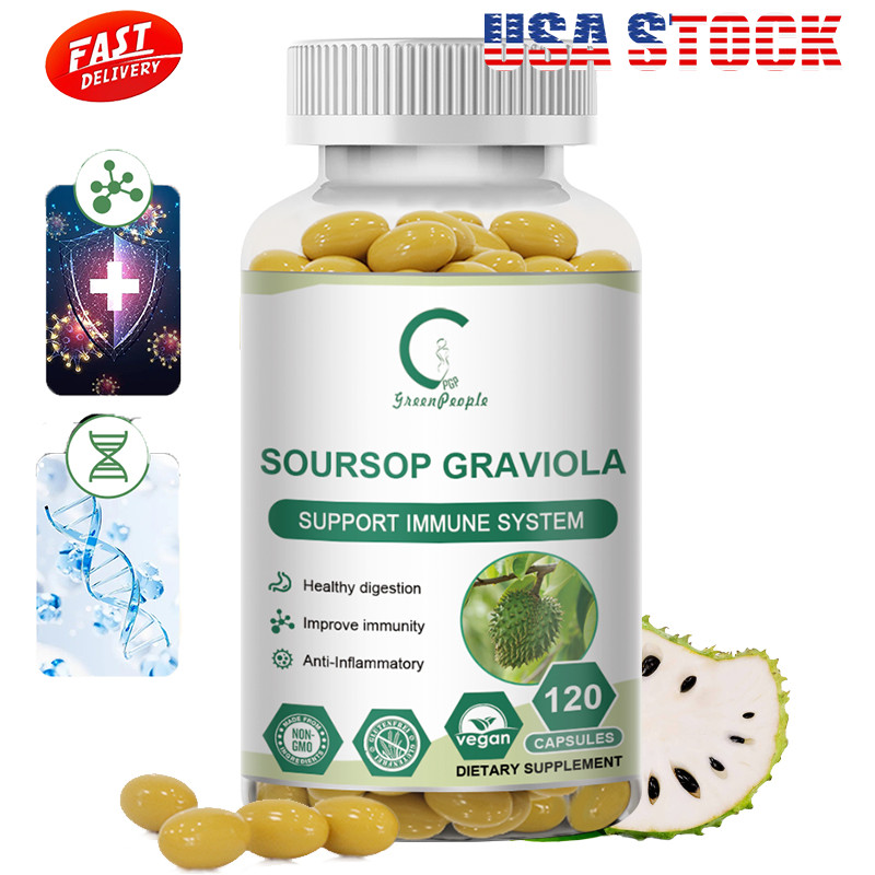120 Soursop GRAVIOLA EXTRACT 1000 mg Annona Antioxidant Leaves fruit Extract