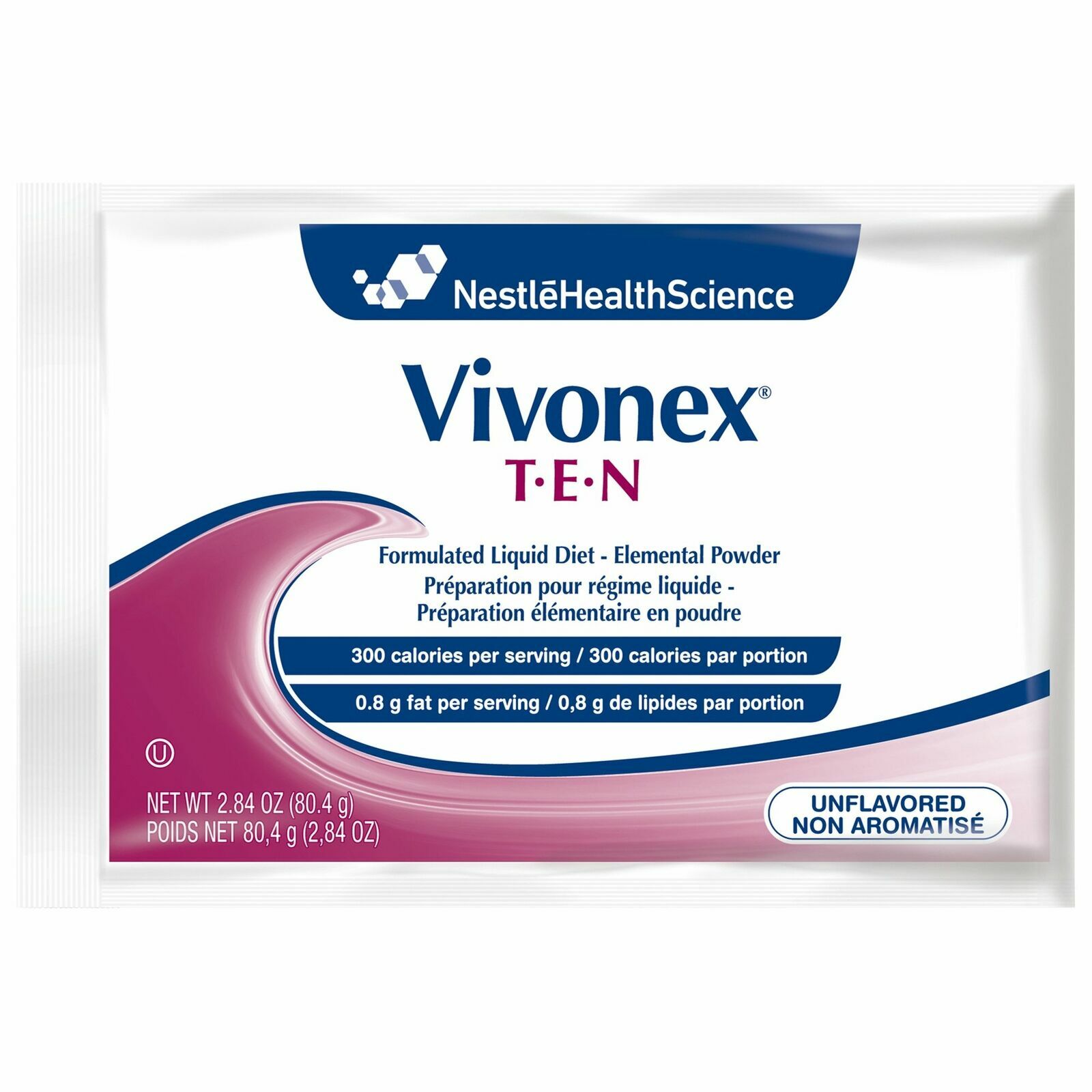 Nestle Vivonex T.E.N Elemental Powder Unflavored 2.84 oz Packet 10 Ct
