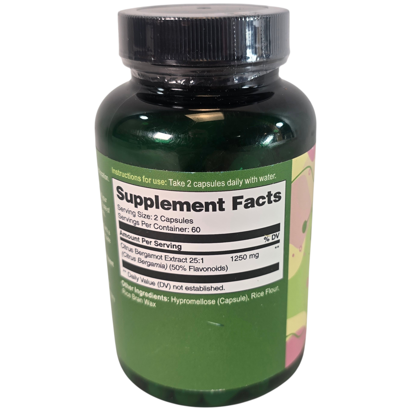 Vegavero Classic Citrus Bergamot 25:1 Extract 1250mg 120 Vegan Capsules