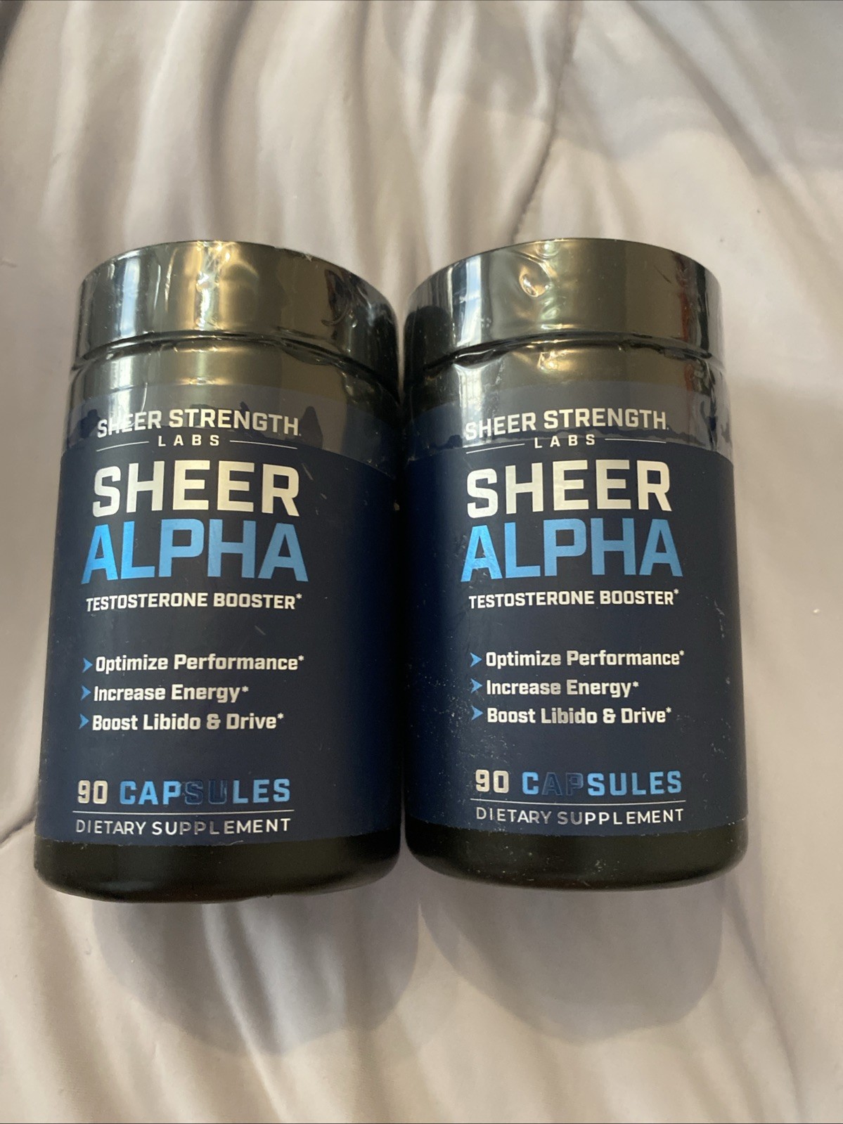 Lot Of 2 Sheer Strength Labs – Sheer Alpha Testosterone Booster 90 Count 12/27