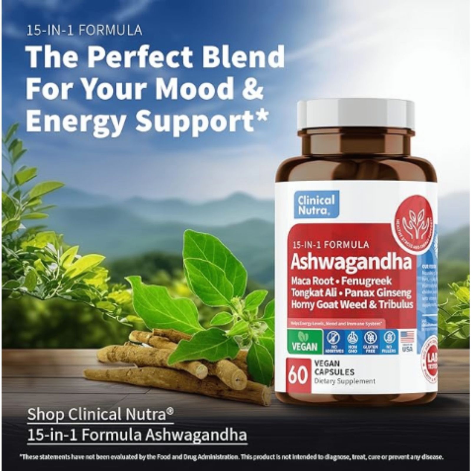 Ashwagandha w/ Maca Root, Fenugreek, Tonkat Ali, Panax Ginseng…