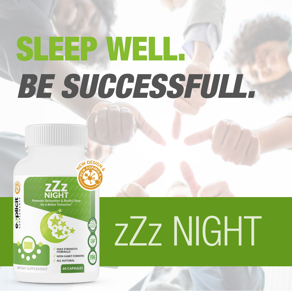 zZz Night Natural Sleep Aid – Non-Habit Sleeping Pills – Sleep Supplement