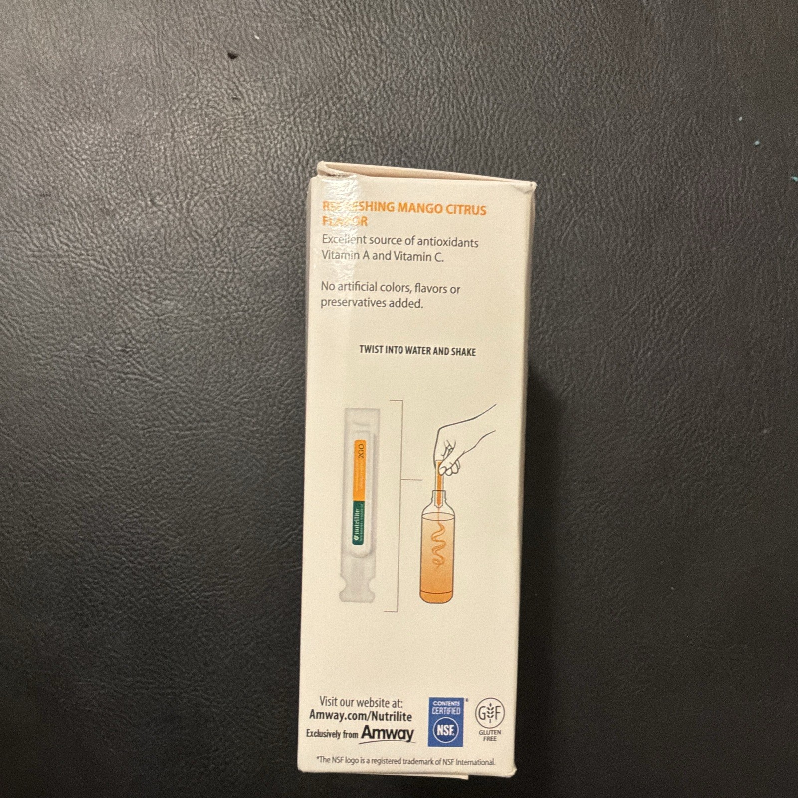 Nutrilite Twist Tubes 2GO Antioxidant Liquid Mango Citrus 10mL 14ct MPN 110538