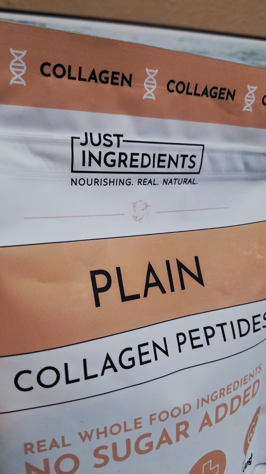 Just Ingredients Collagen Peptides, 2 Bags, 30 Serv, 10g Collagen Pro, 08/2027✨
