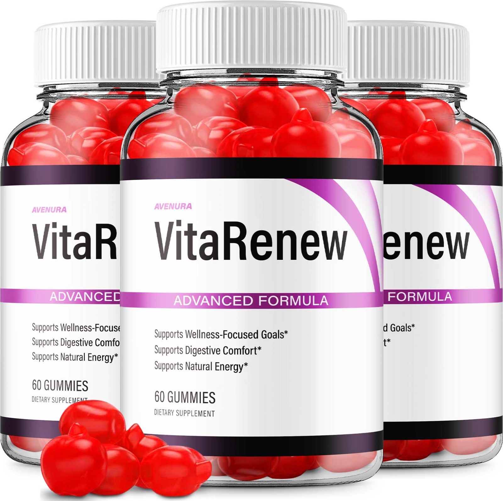 (3 Pack) VitaRenew ACV Gummy – Natural Ingredients for Overall Wellness Support