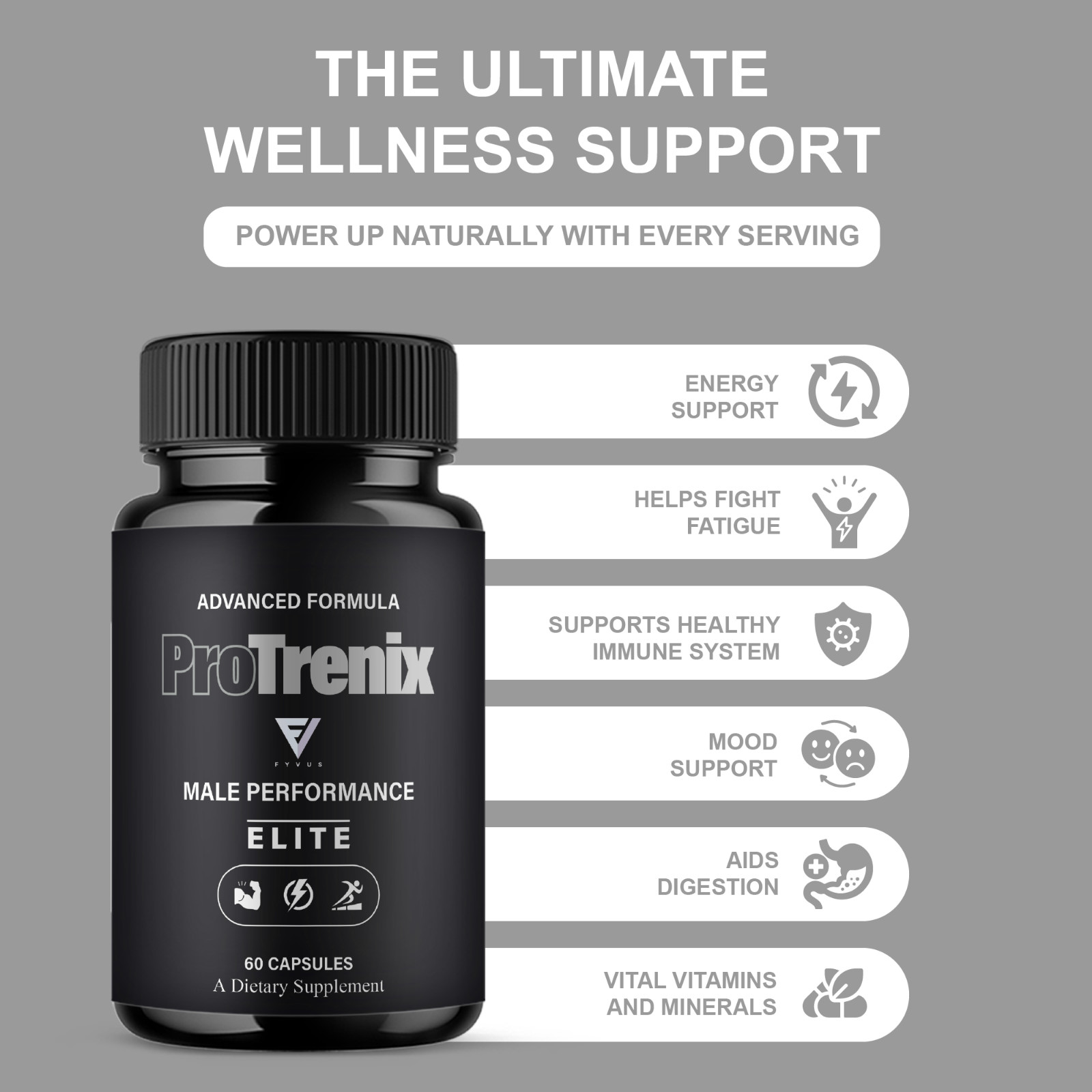 (3 Pack) ProTrenix Male Performance Pill, Pro Trenix Support (180 Capsules)