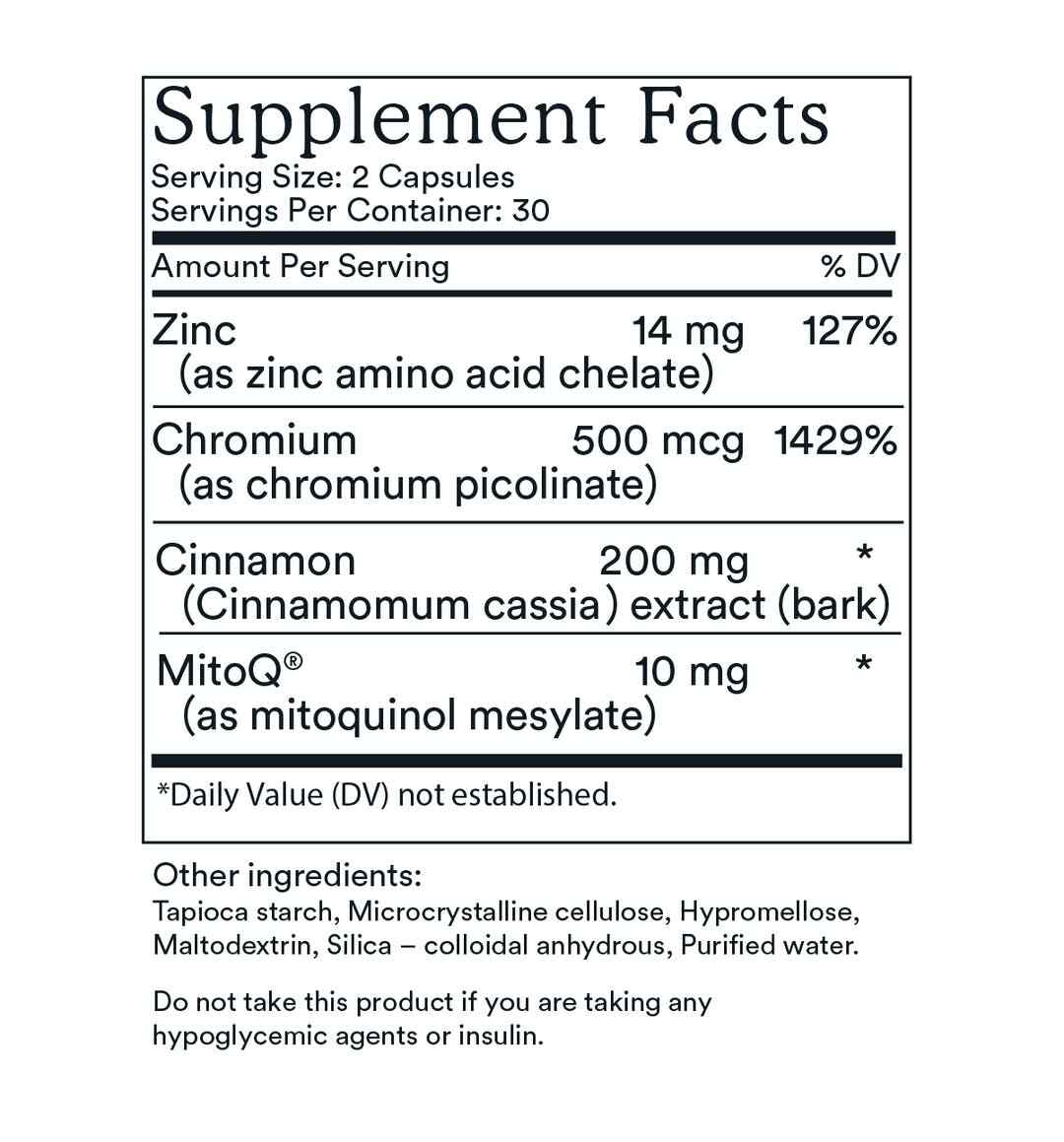 [MitoQ] Cellular Energy Blood Sugar Balance 60 / 180 Capsules