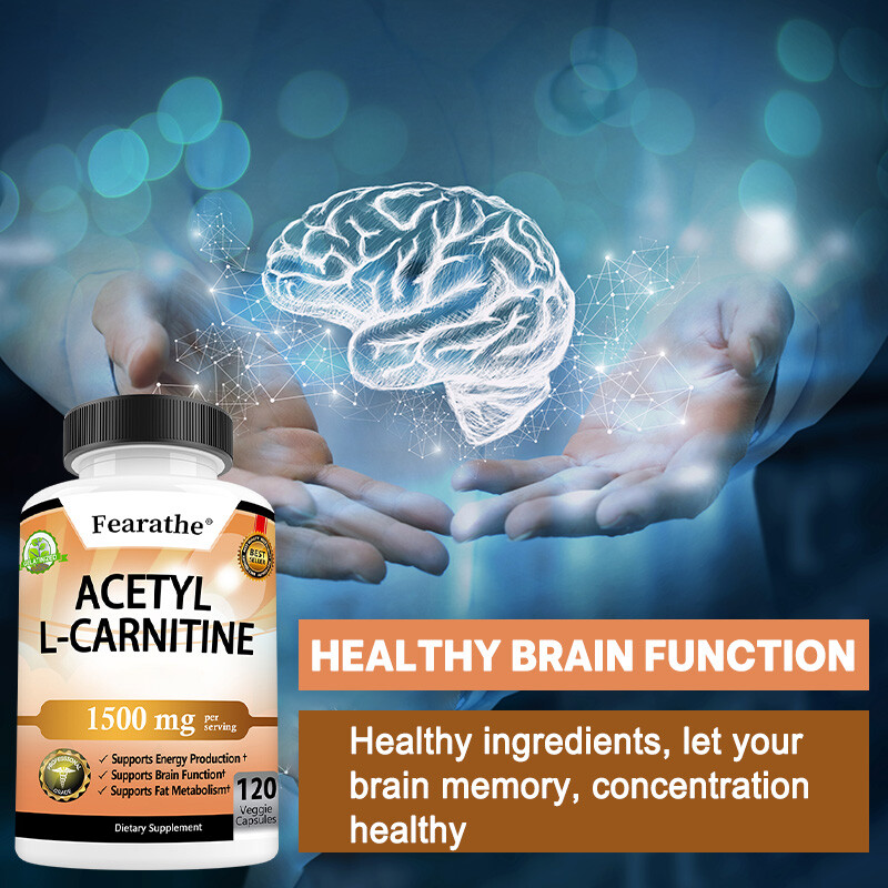 ACETYL L-CARNITINE 1500mg Capsules Nervous System Health Fat Metabolism