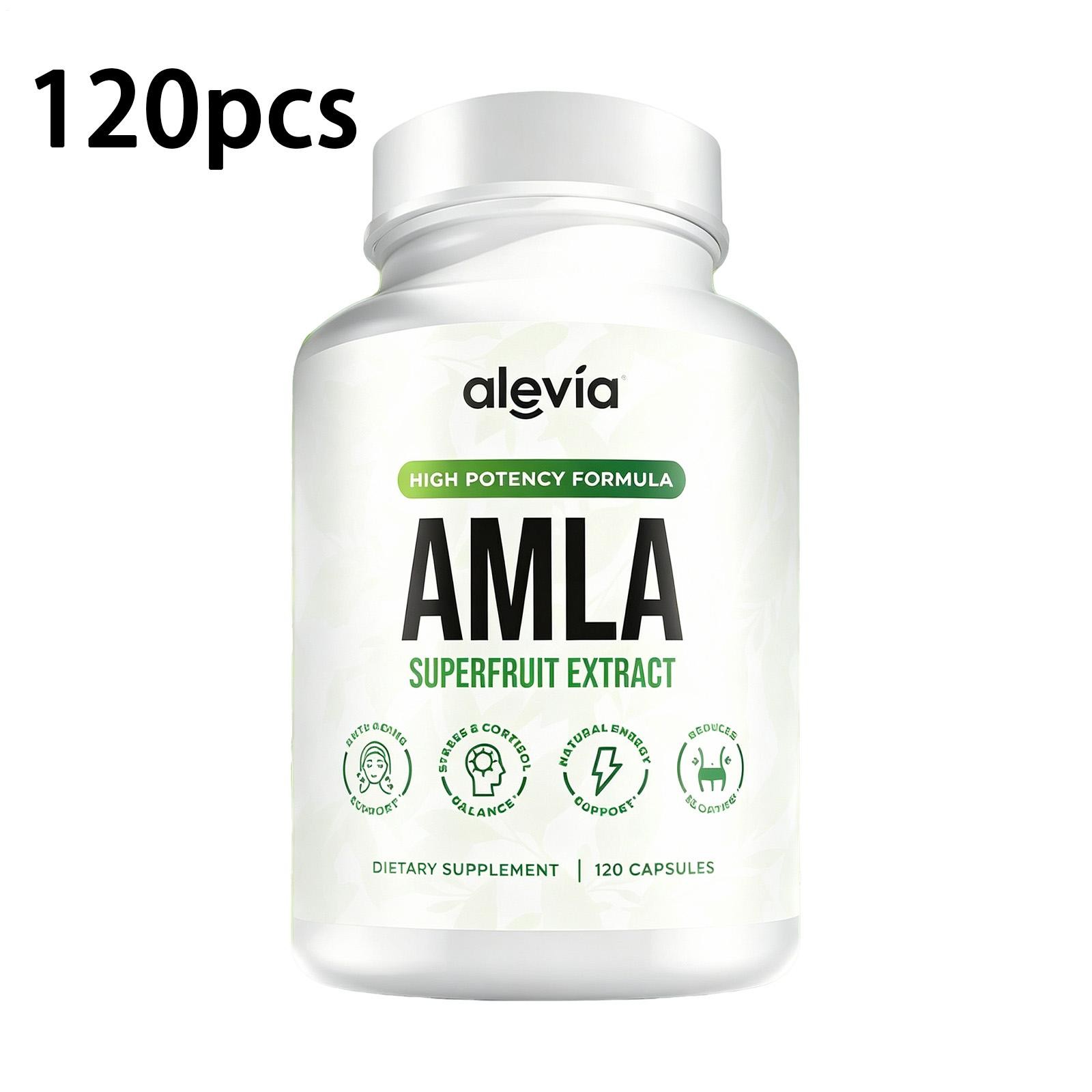 Alevia pure Amla Capsules – 1000mg Indian Gooseberry Supplement 120 ct *1-3