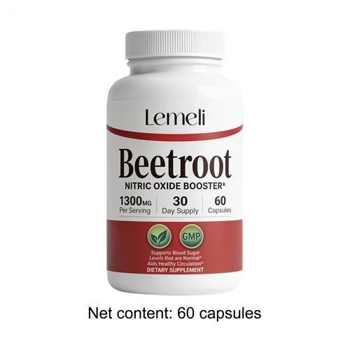Lemeli Beetroot Capsules, Lemeli Beetroot Extract 1300mg, Pure, Non-GMO 60 Pcs