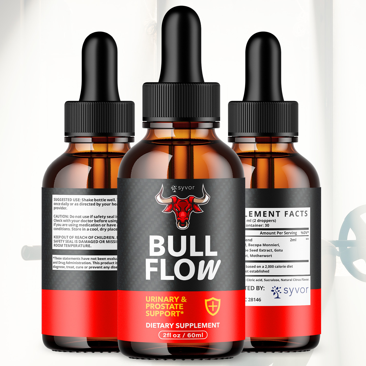 (5 Pack) Bull Flow Drops Prostate Support Advanced Vitamin Supplement 120 Serves