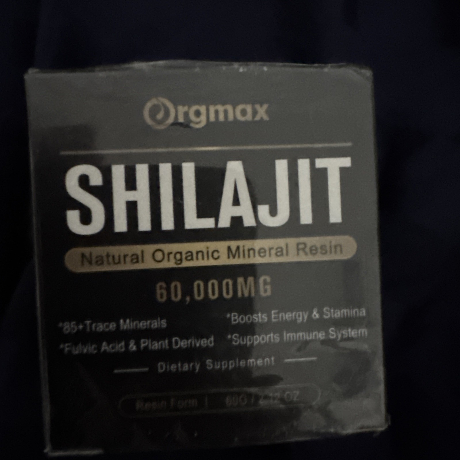 Orgmax Shilajit Natural Organic Mineral Resin- 85+ Trace Minerals & Fulvic Acid