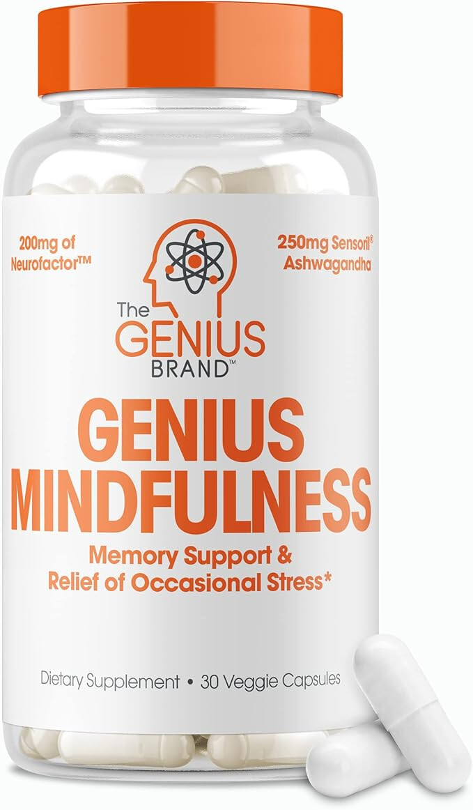 The Genius Brand – Genius Mindfulness Natural Calming Supplement with Ashwagandh