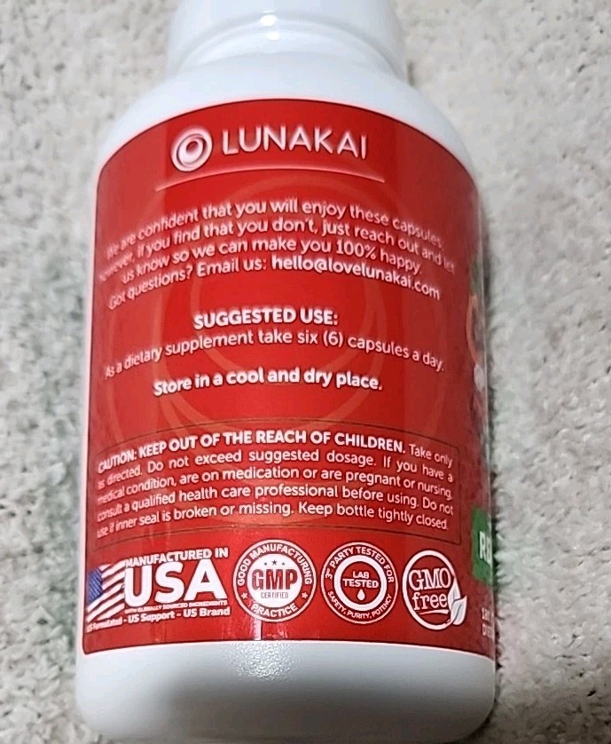 Lunakai USA Made Superfood Fruits & Veggies + Antioxidant Blend 180 Capsules