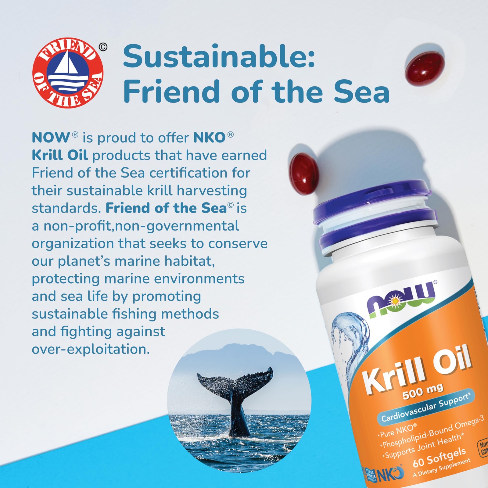 NOW Supplements, Krill Oil 500 mg, 120 Count (Pack of 1), Red/Brown