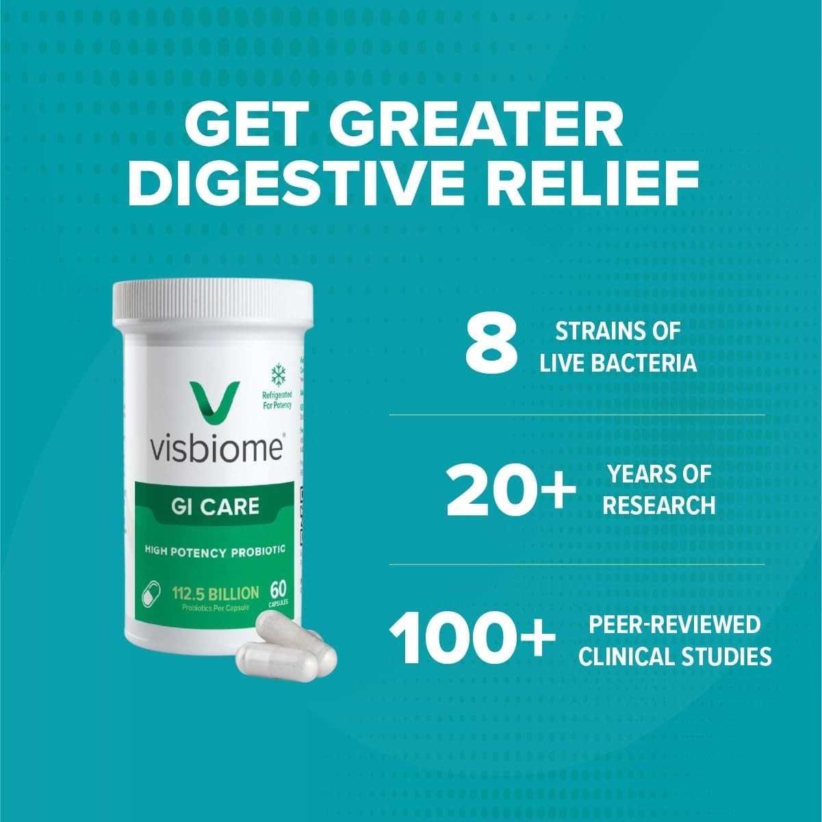 Visbiome 112.5 Billion CFU Probiotic Original De Simone Formulation 120 Caps