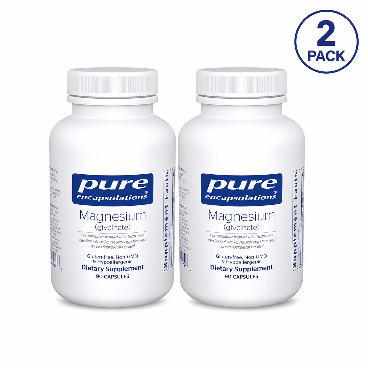 Magnesium Glycinate 90 Capsules – Relaxation & Muscle Support, 2 Bottles