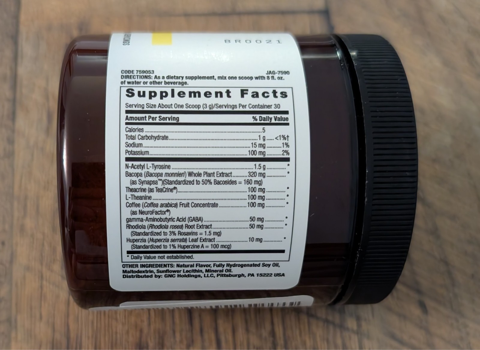 Beyond Raw Chemistry Labs Nootropic – 3.2 oz. (30 Servings) 12/29/27