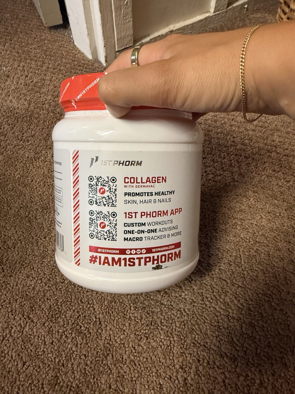 1st Phorm Collagen + Dermaval Powder Peppermint Mocha 4 Jars 1.19 lb Exp 10/26