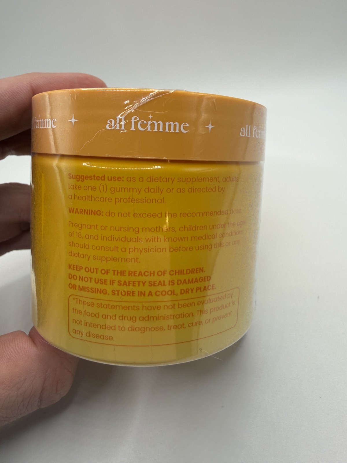 all femme FLORA+ Advanced Vaginal Support Probiotic Gummies Peach 30 Gluten-Free