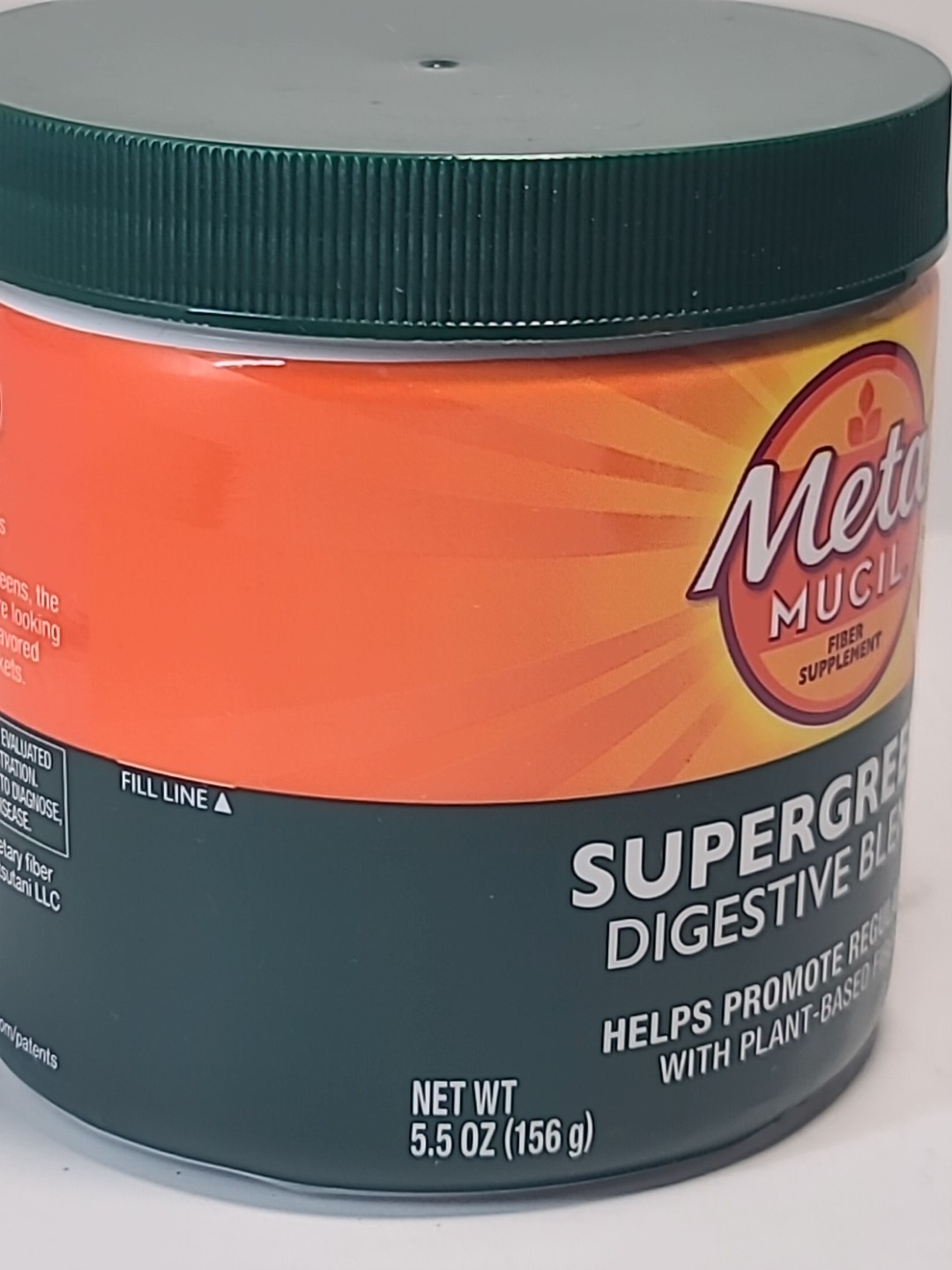 2 × Metamucil Super Greens Digestive Blend Powder Fiber KIWI APPLE 5.5 Oz 11/26
