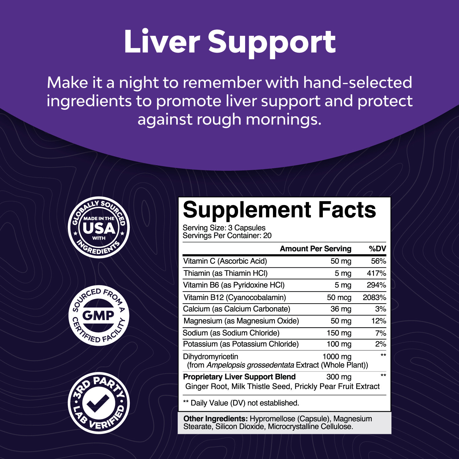Nighttime Liver Detox and Hydration Pills – Herbal Cleanse Pre and Post Drinking