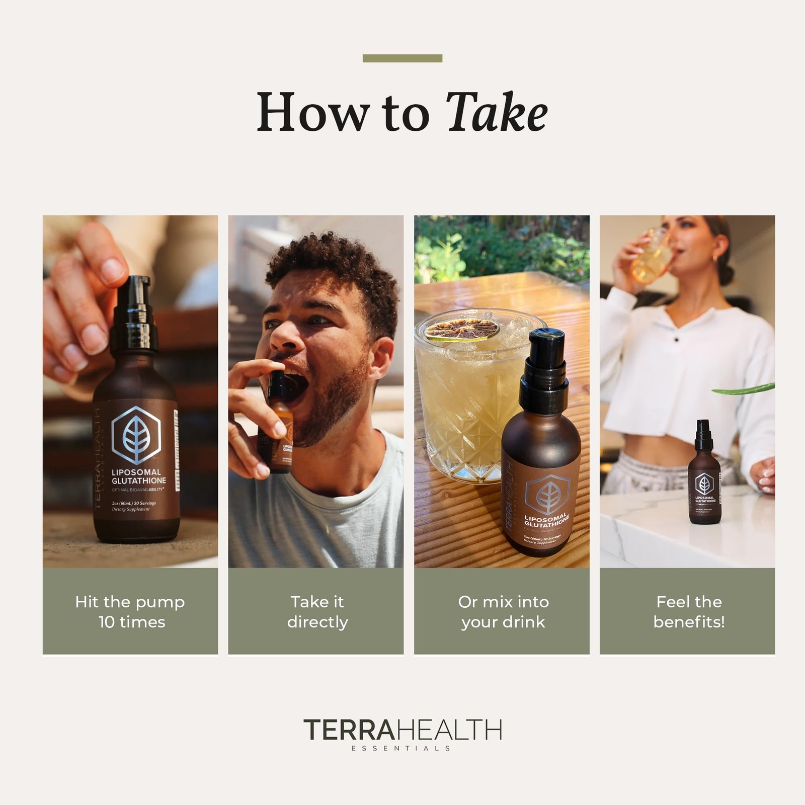 Terra Health Essentials – Liposomal Glutathione – 2 Fl Oz (Pack of 1)