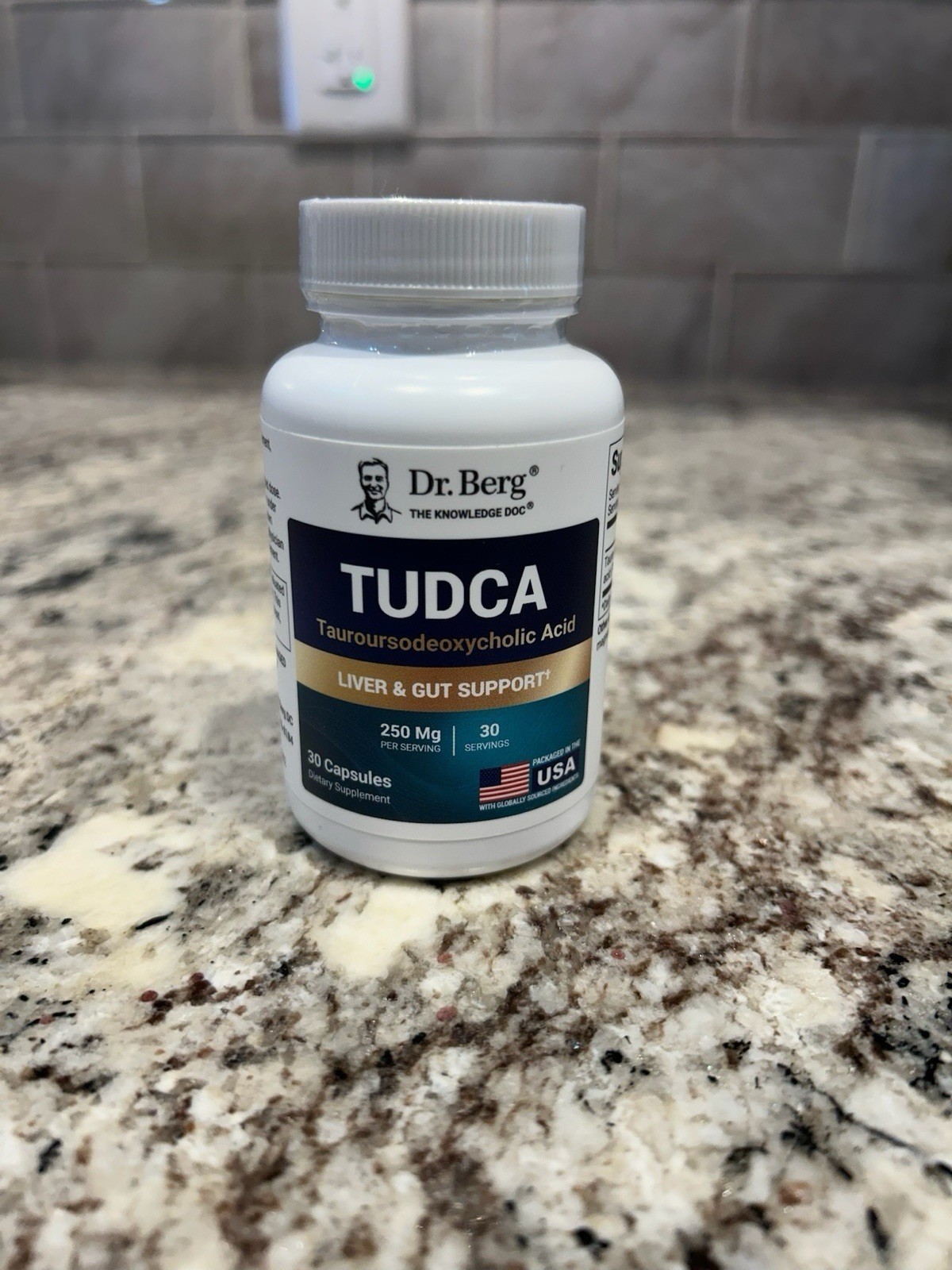 Dr. Berg TUDCA Tauroursodeoxycholic Acid Liver & Gut Support 250mg 30 Softgel