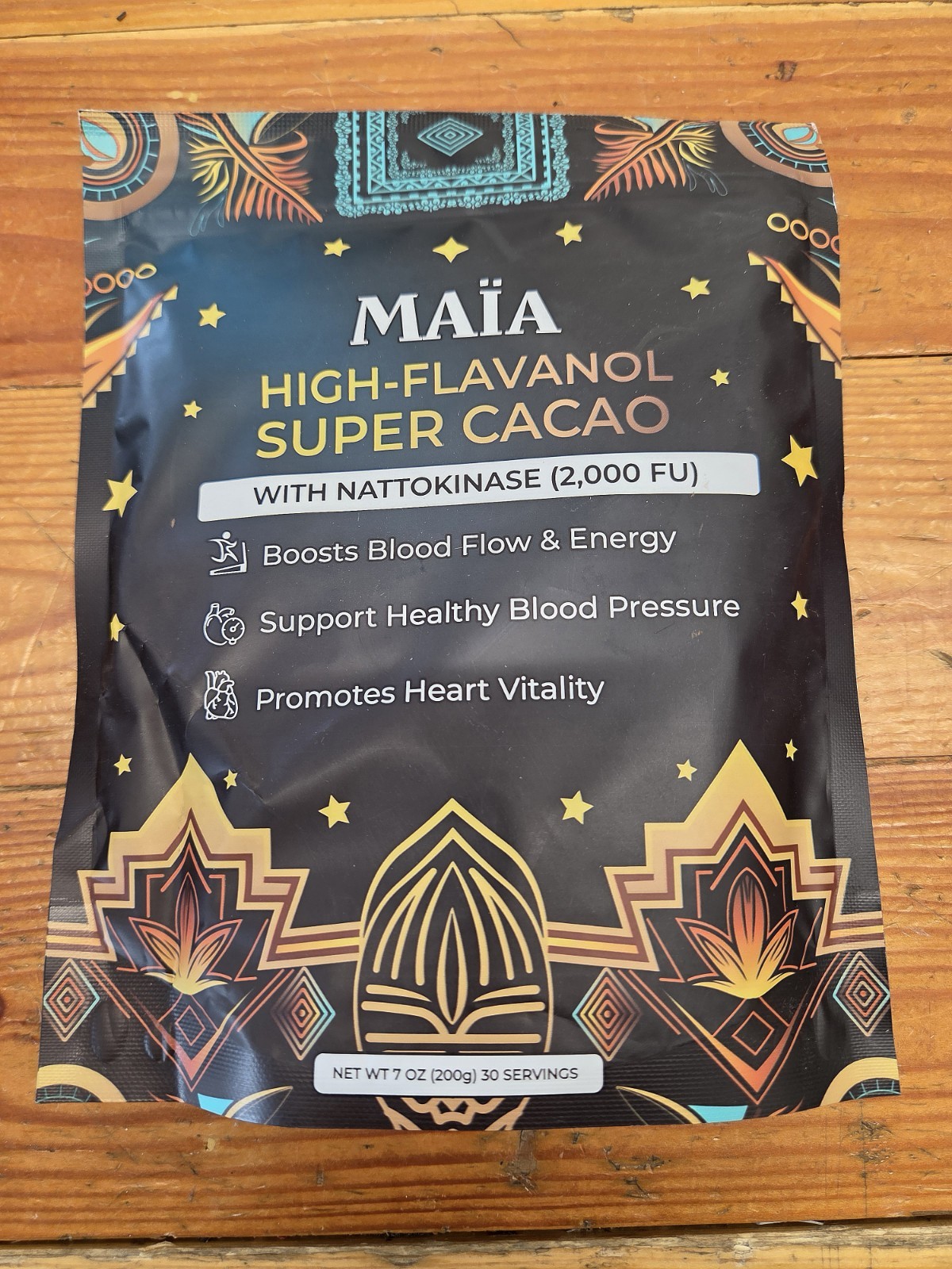 MAIA Superfoods High-Flavanol Cacao Powder with Nattokinase 7oz Vegan
