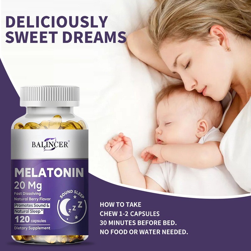 Sleep Support 120 capsules 20mg – Promotes sleep and vitality, fast sleep