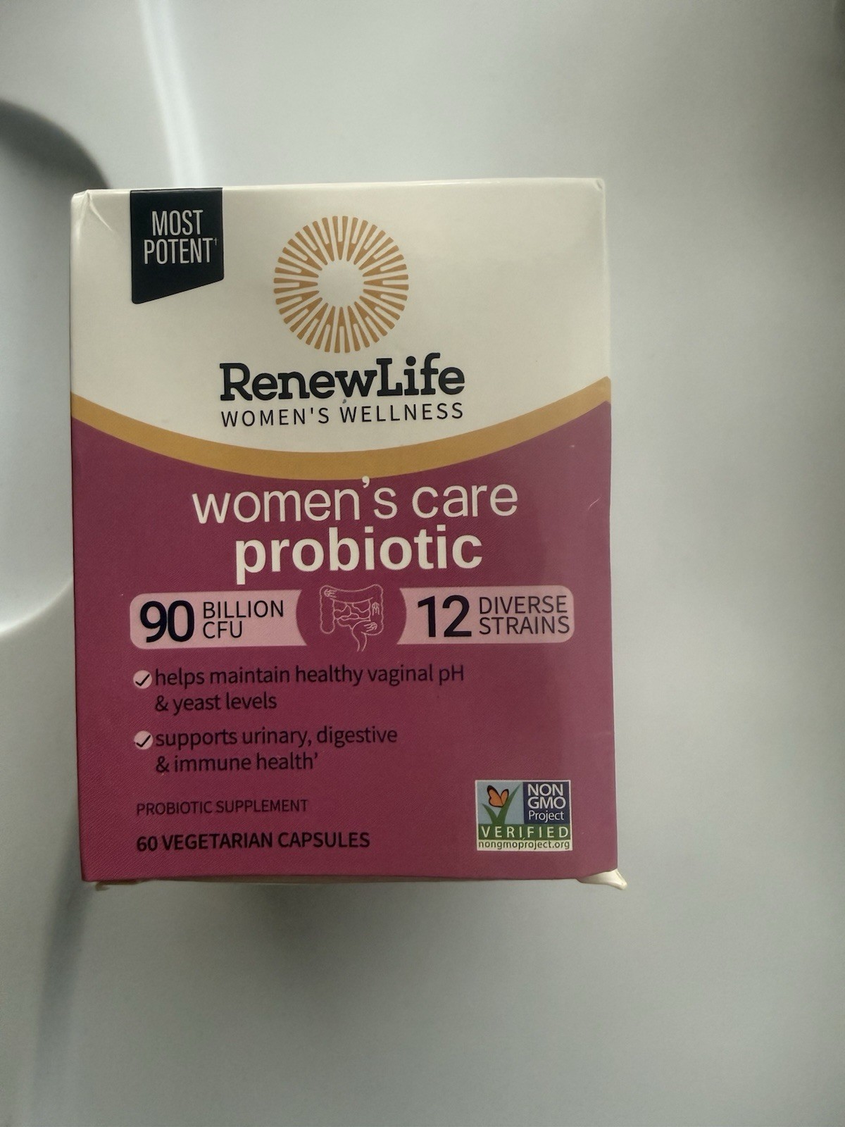 RenewLife Women’s Care Probiotic 90B CFU 60 Veg Capsules Non-GMO Exp 04/27