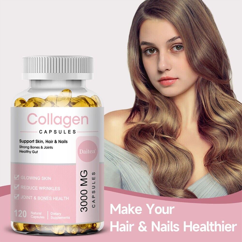 Collagen, Hyaluronic Acid, Vitamin C & Biotin AntiAging Wrinkle Capsules