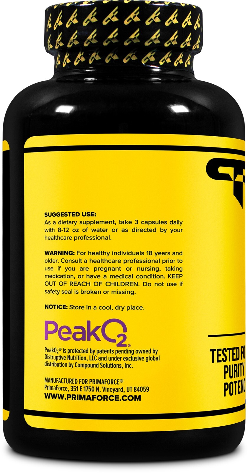 Primaforce Peak O2 Performance Booster (180 Capsules) Ultimate Mushroom Blend