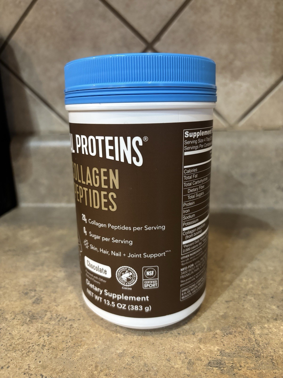 Vital Proteins Collagen Peptides Chocolate Flavor Dietary Supplement – 13.5oz