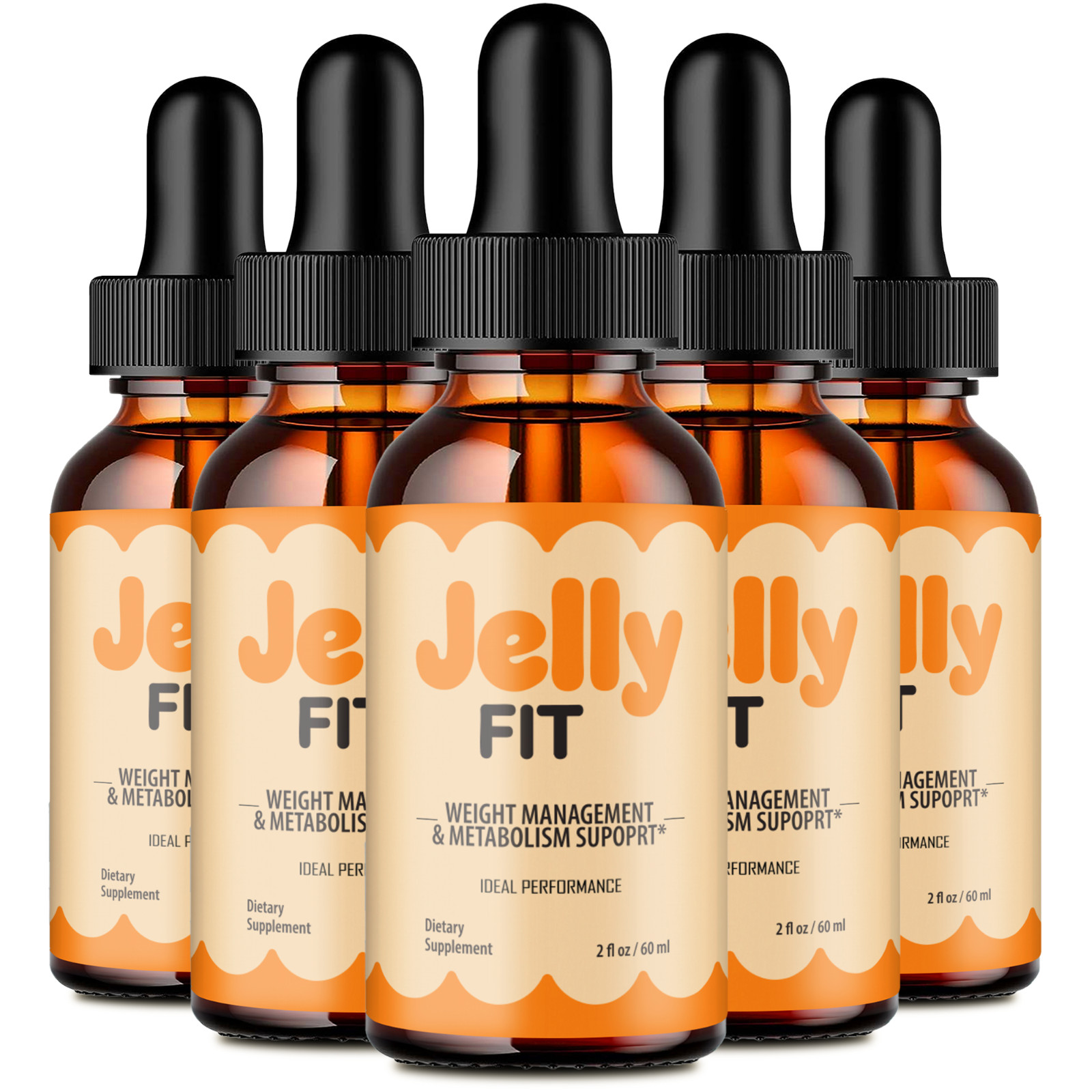 Jelly Fit Drops, Official JellyFit Supplement Drops (5 Pack)