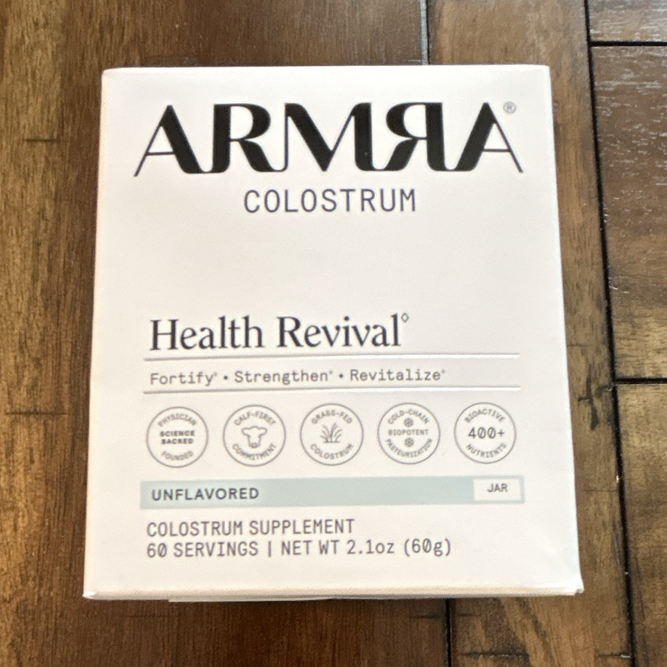 ARMRA Colostrum Health Revival Unflavored Powder 2.1 oz 60 Servings Exp 01/2028