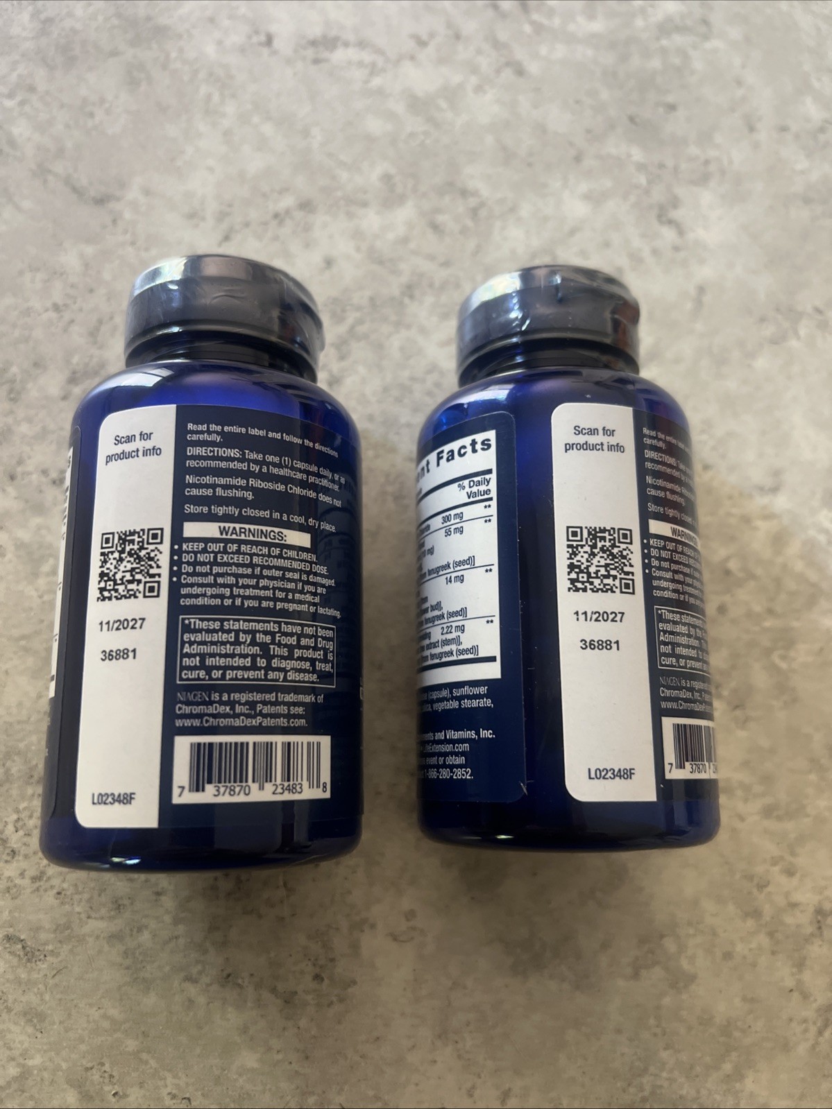 2X Life Extension Optimized NAD+ Cell Regenerator and Resveratrol EXP 11/2027