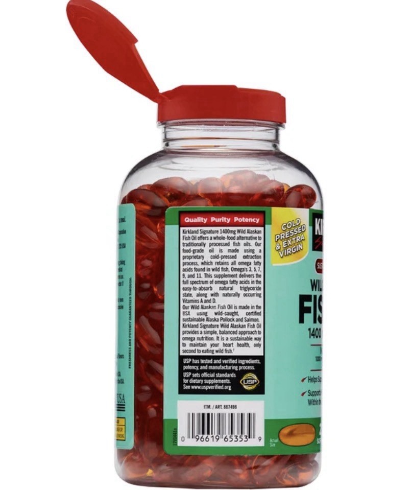 Kirkland Signature Wild Alaskan Fish Oil 1400 mg., 230 Softgels..