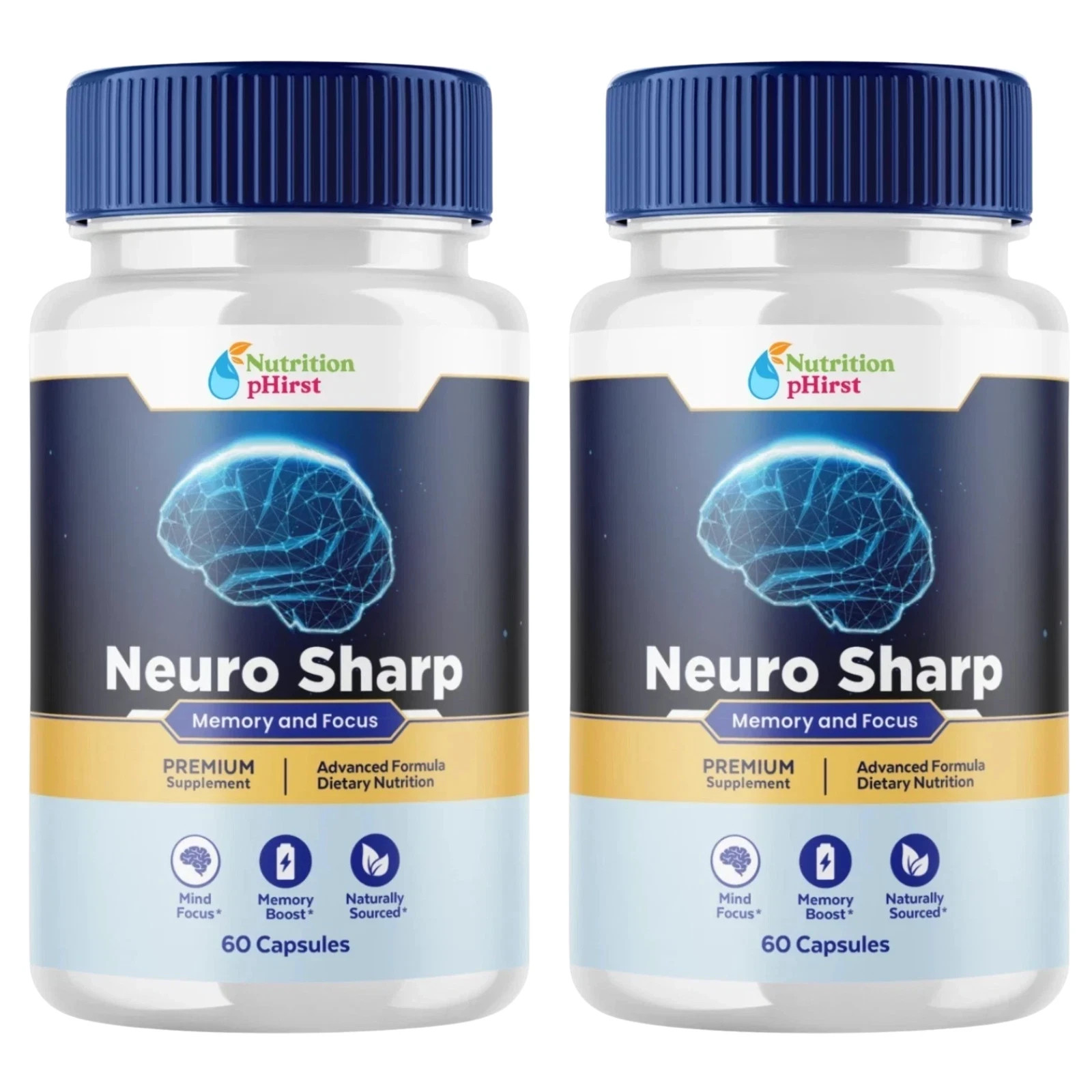 (2 Pack) Neuro Sharp Supplement Capsules – NeuroSharp All Natural Memory Focus
