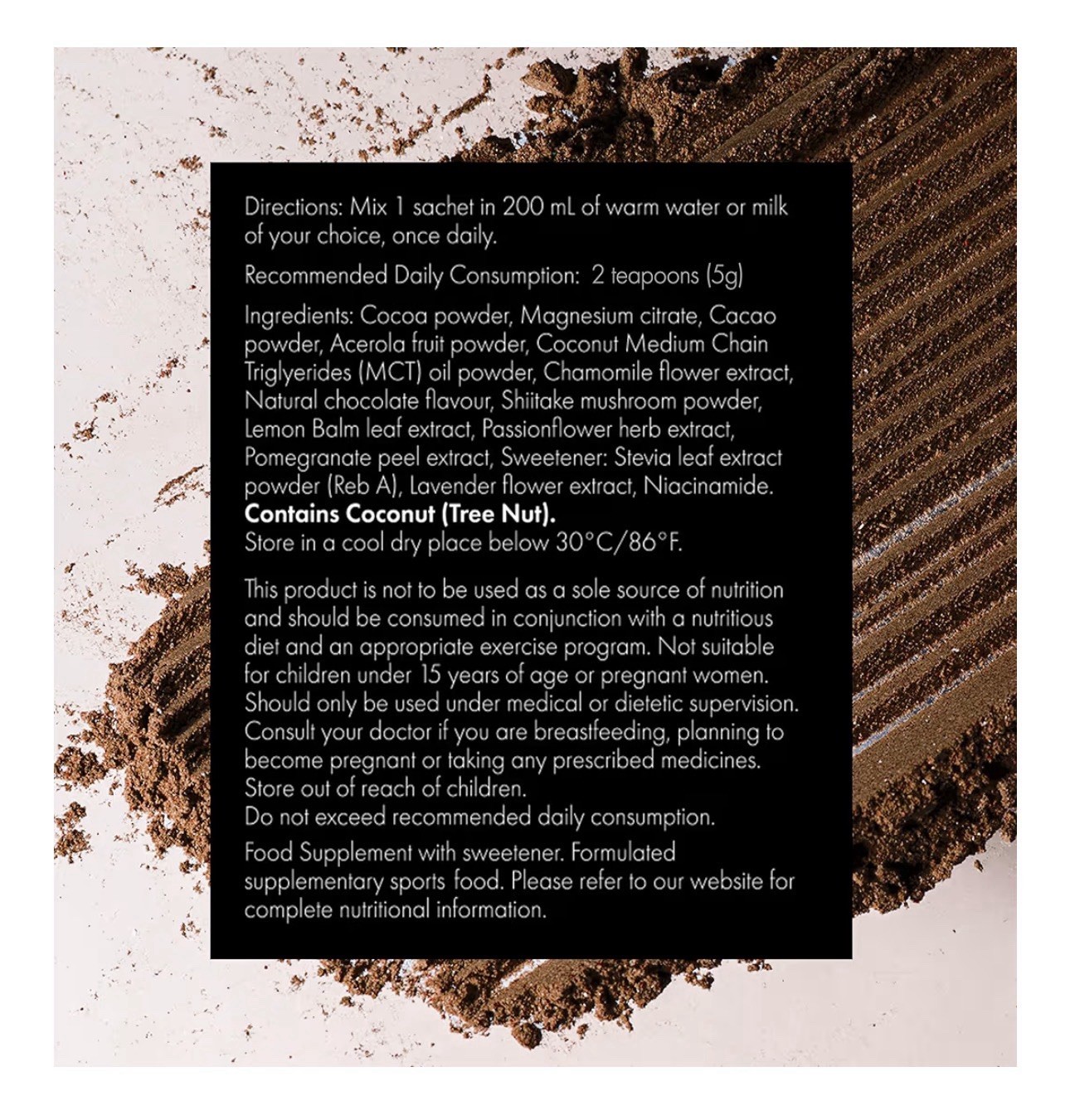 SEALED WelleCo Evening Elixir Chocolate Pwdr 150g Beauty Rest Vegan Gluten Free