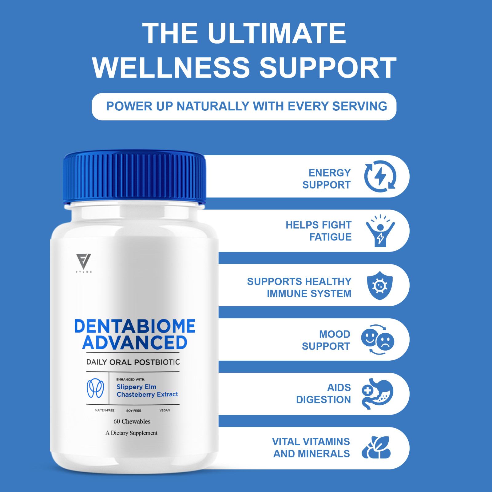 (5 Pack) Dentabiome Advanced, Denta Biome Daily Support Formula (300 Chewables)