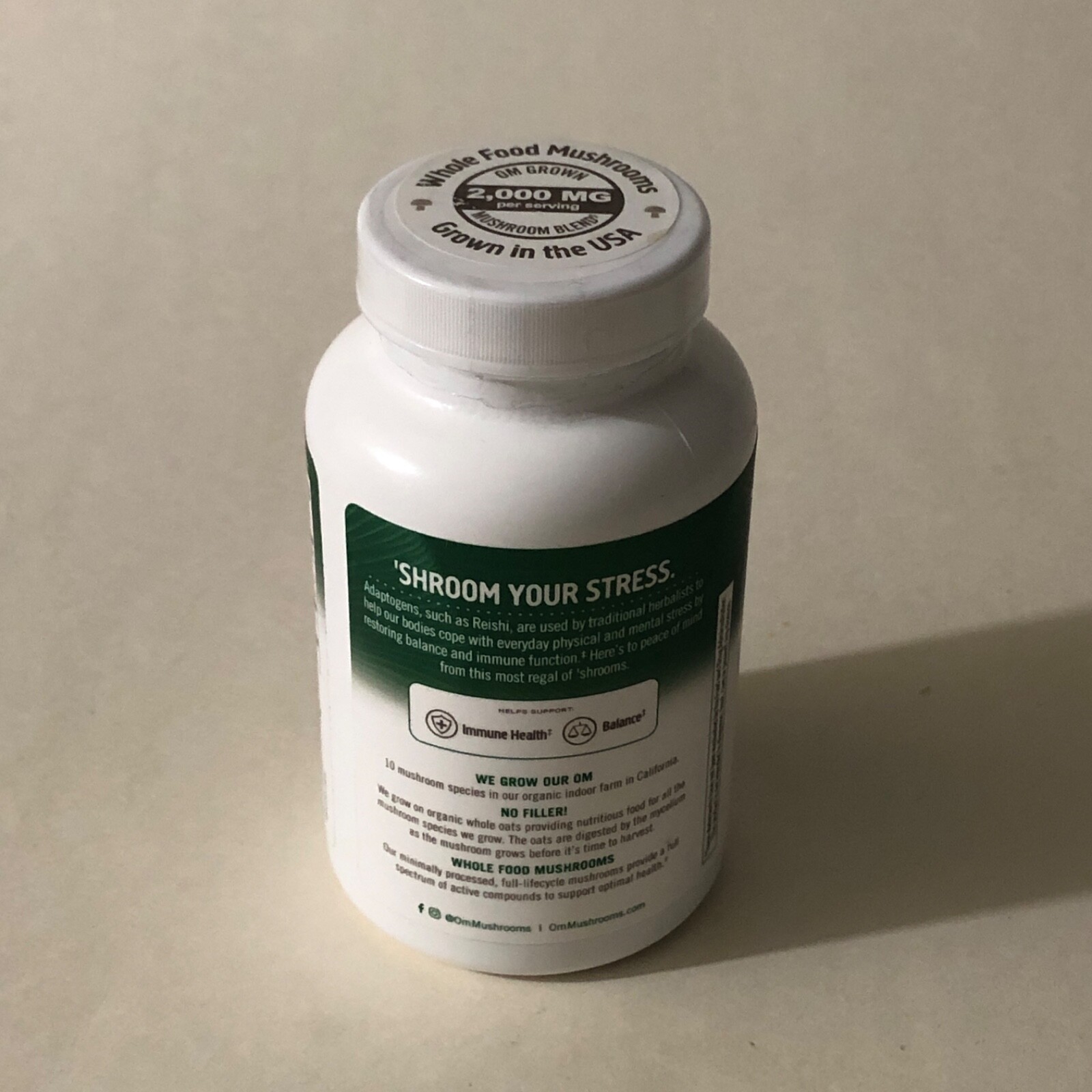 OM Mushroom Superfood, Reishi Mushroom Capsules — 90 Capsules