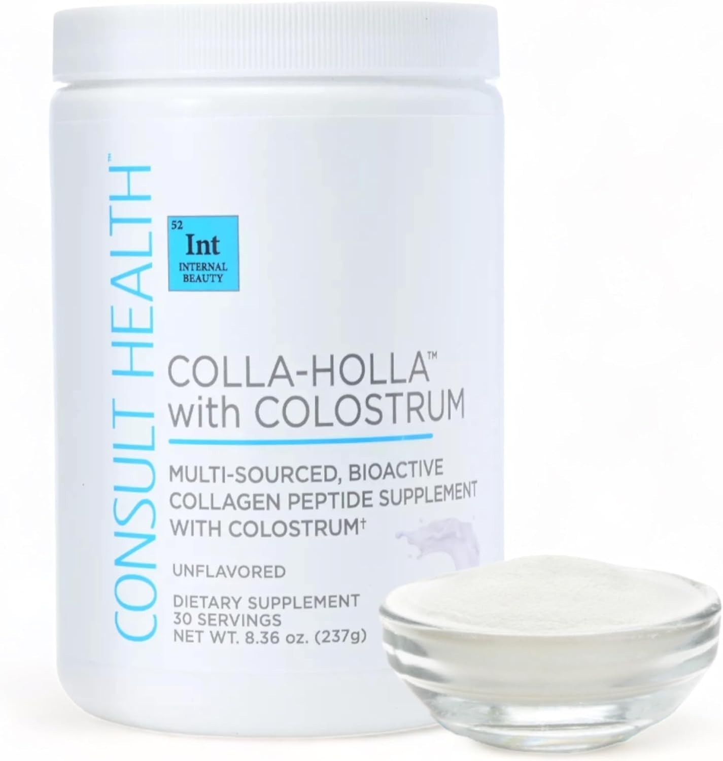 Consult Health Colla-Holla With Collostrum Unflavored 30 Servings – Exp 11/2026