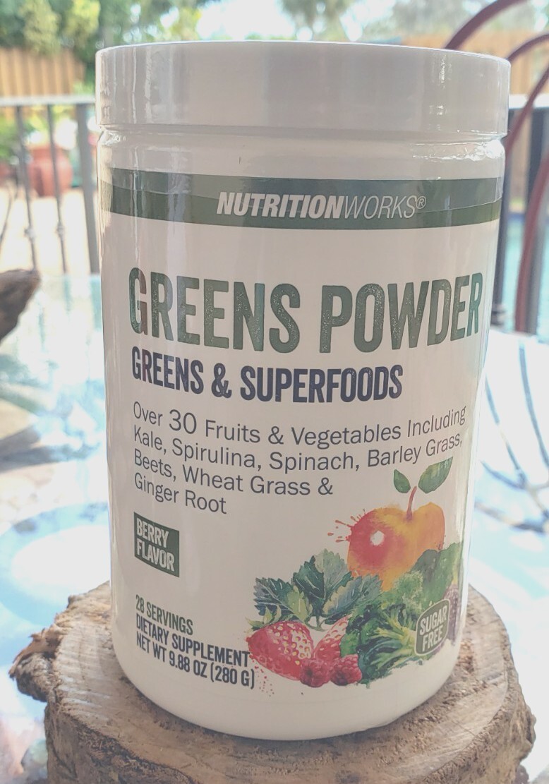 NutritionWorks 9.88 Oz Berry Flavor 28 Servings Greens & Superfoods Powder