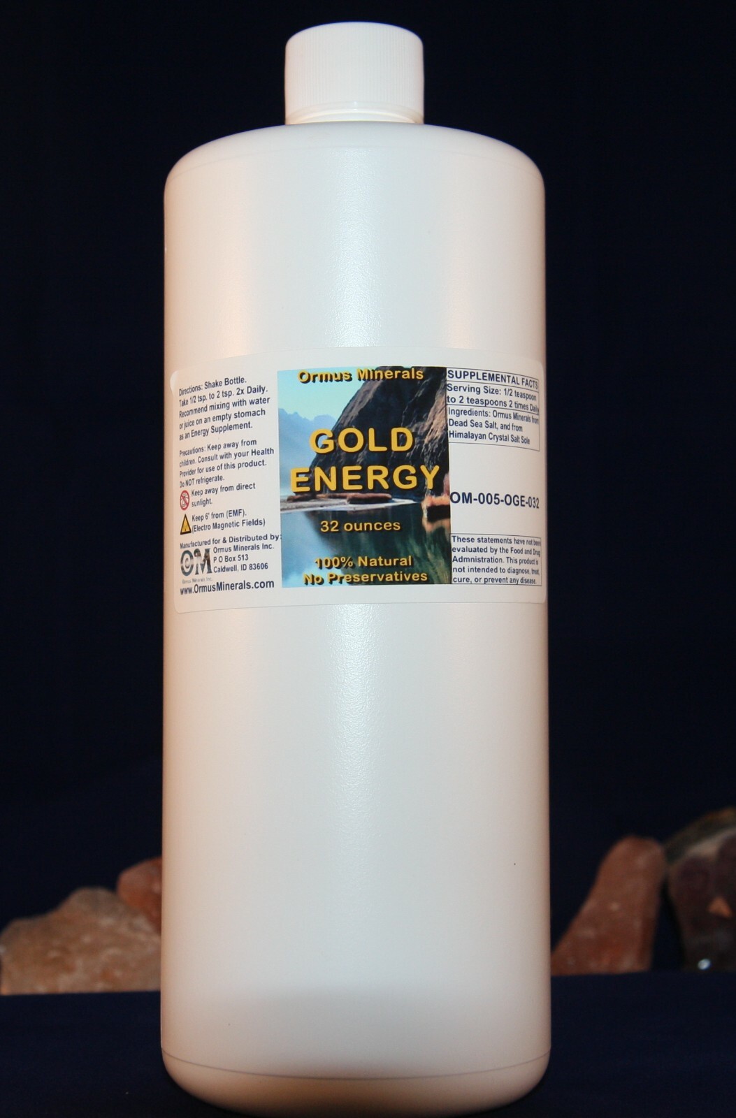 Gold Energy Ormus Ocean Mental Health Clarity Vision Support immunity 32oz
